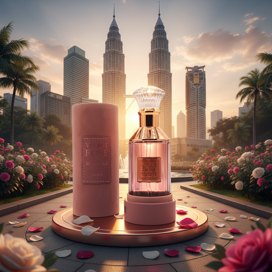 Velvet Rose 100ml di KLCC waktu sunset &ndash; bau ros feminin Malaysia