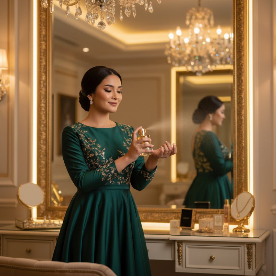 wanita melayu menyembur anarch di hadapan cermin