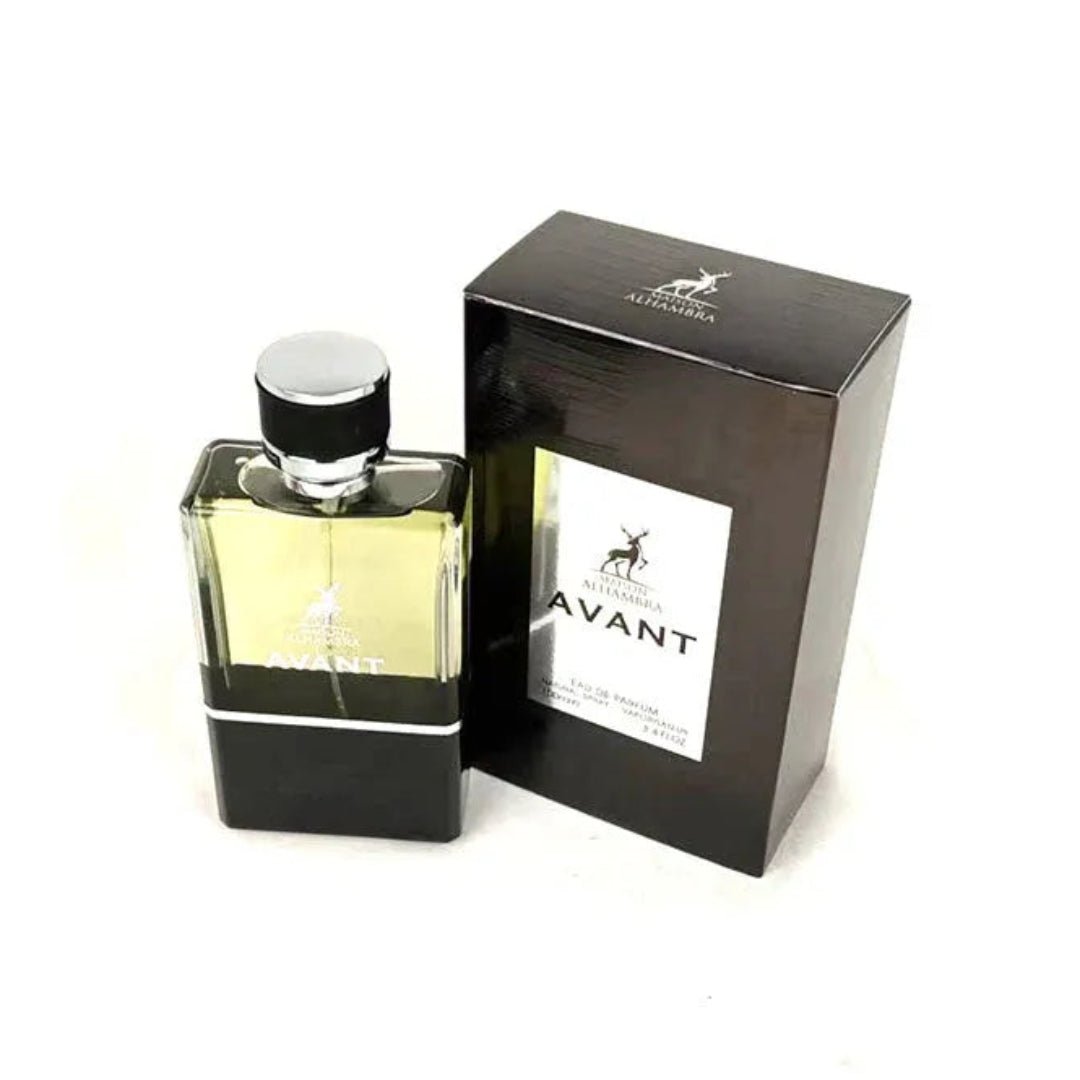 Perfume bottle and packaging with 'Alfredo' branding on a white background