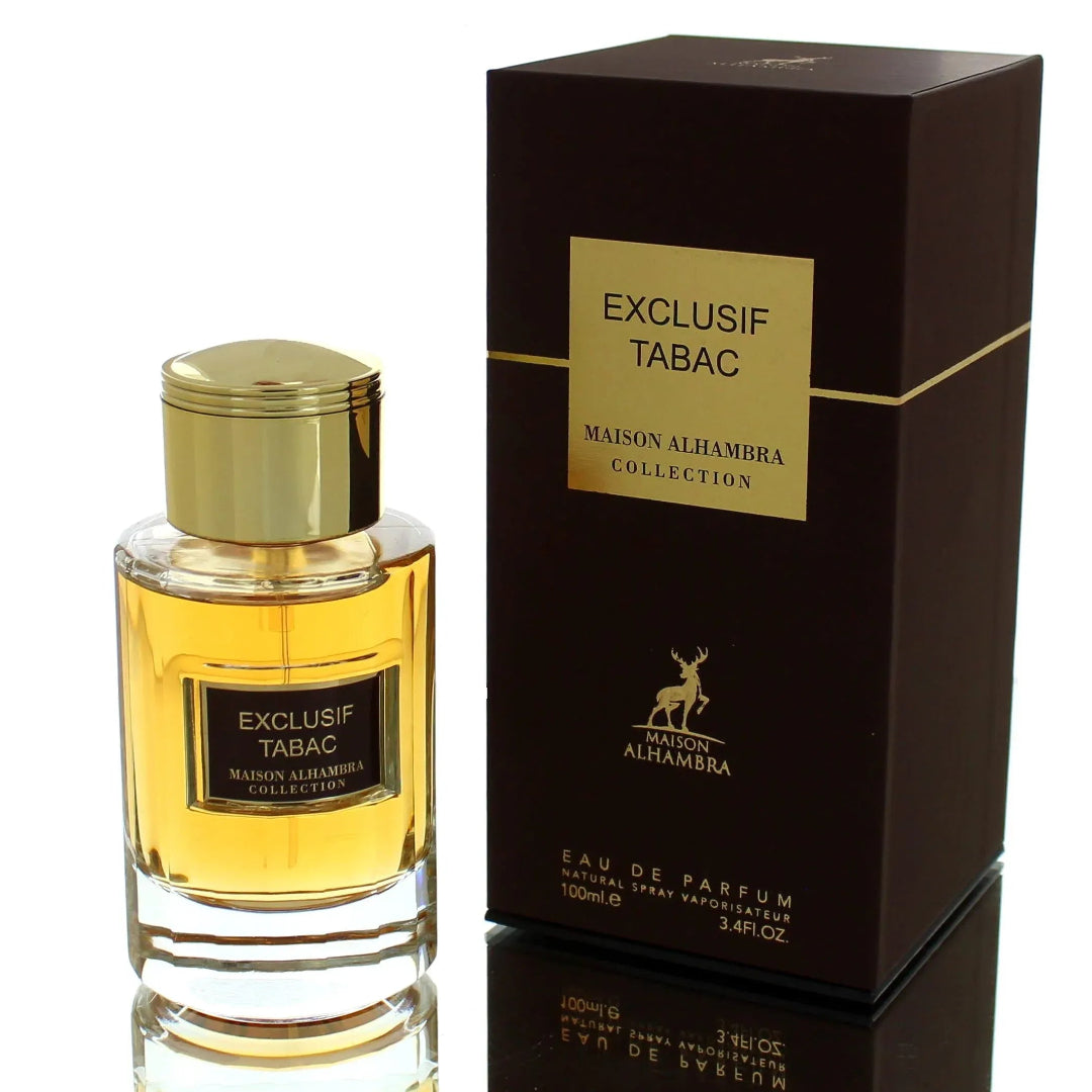 Exclusif Tabac perfume bottle and packaging on a white background