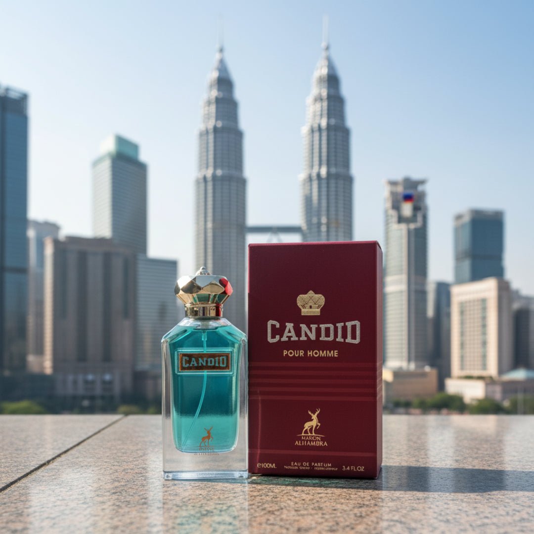 candid pour homme perfume lelaki outdoor klcc malaysia