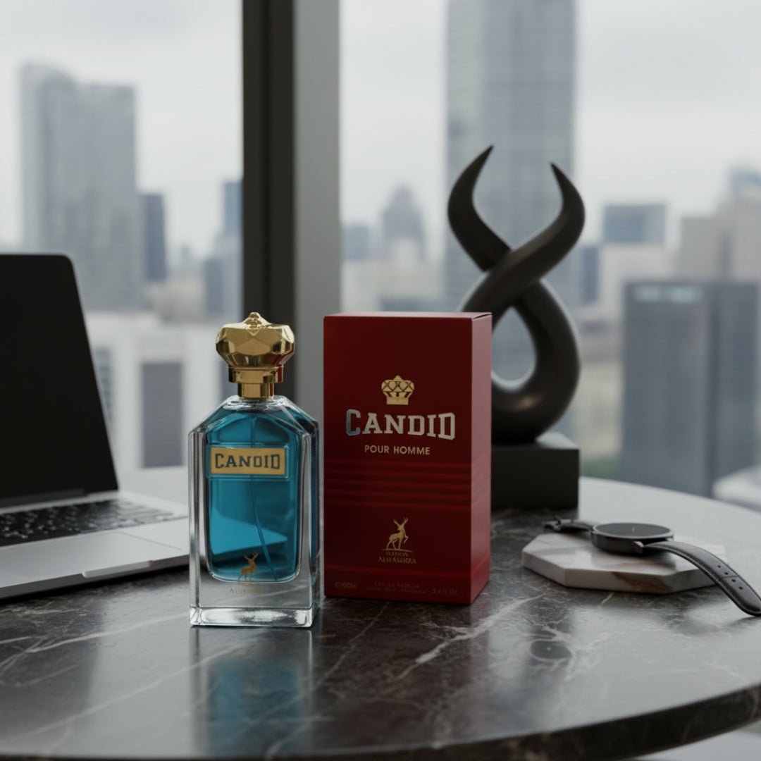 candid pour homme atas meja lelaki moden malaysia