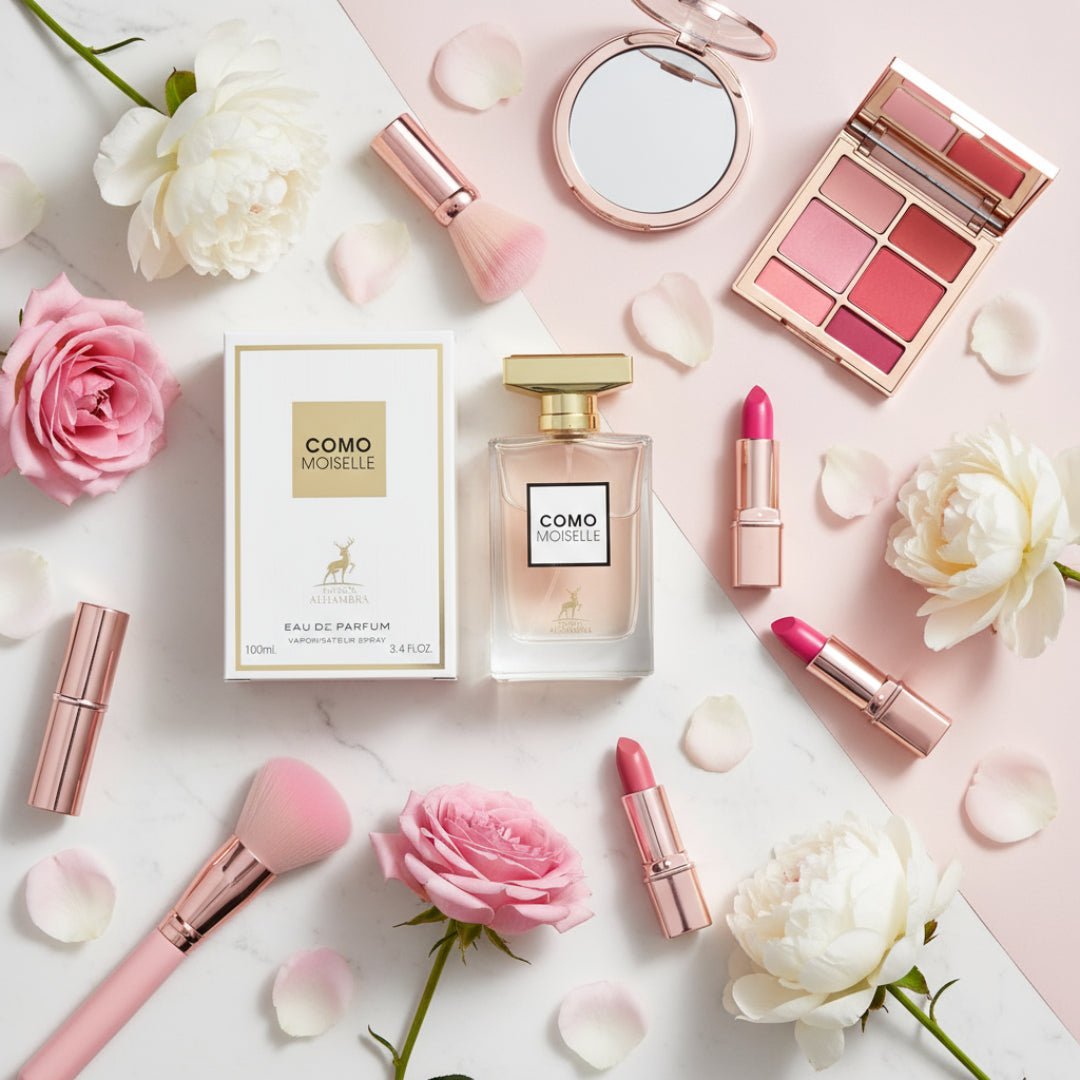 como moiselle flatlay makeup pink feminin wanita malaysia