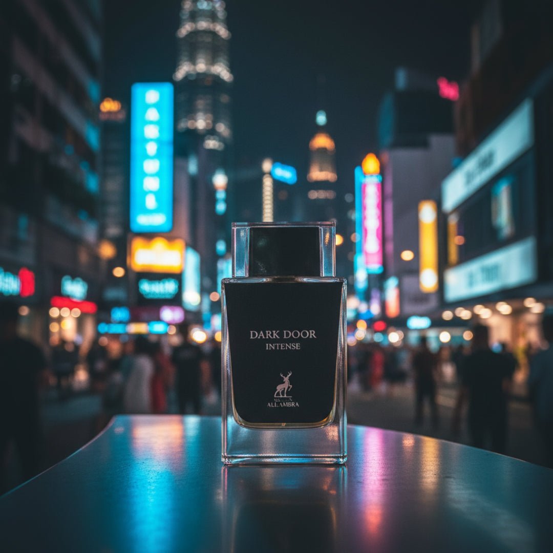Dark Door Intense di Bukit Bintang neon, vibe urban maskulin Malaysia