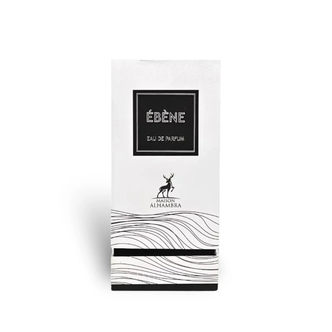Maison Alhambra Ebene Eau de Parfum packaging on a white background