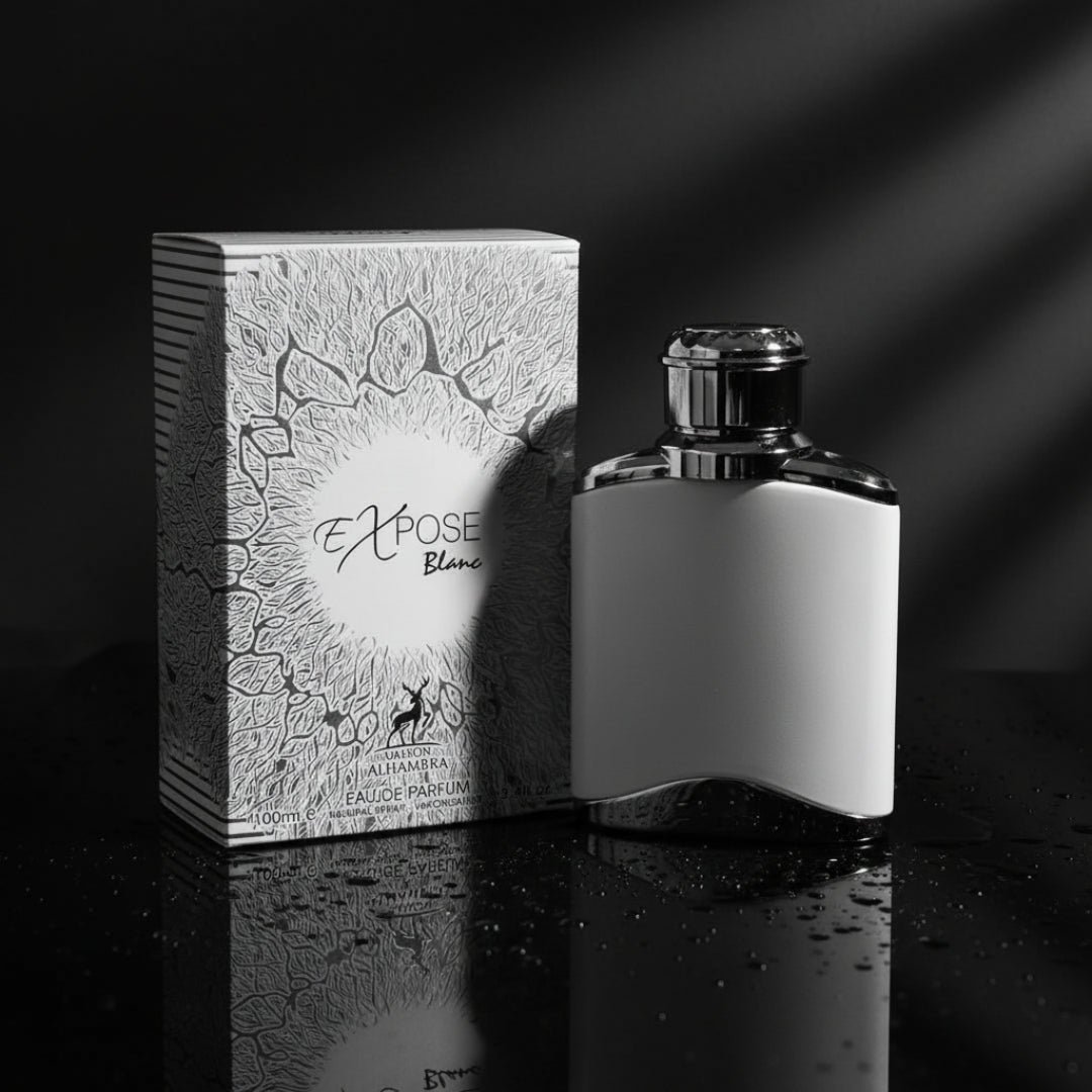 Expose Blanc bersama kotak, shot komersial premium lelaki