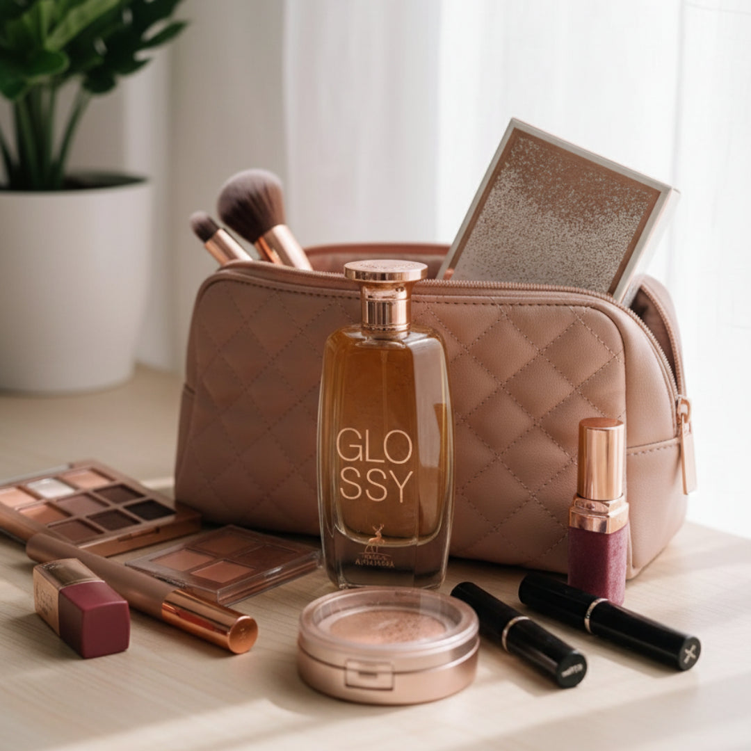 Glossy dalam beg makeup, gaya wanita moden Malaysia