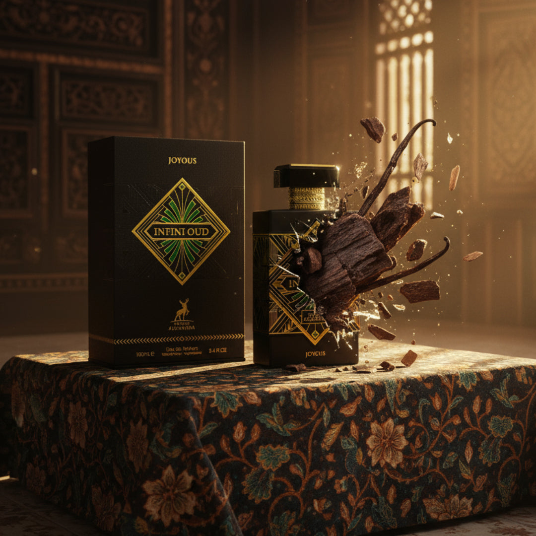 Haruman premium Infini Oud Joyous Maison Alhambra &ndash; bau floral amber oud tahan seharian Malaysia