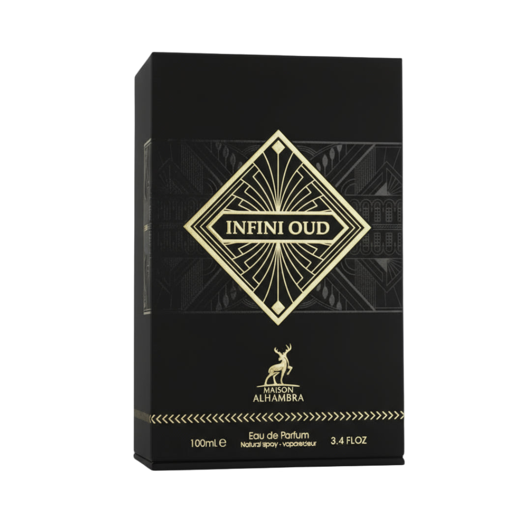 Infini Oud perfume lelaki aroma warm woody amber sesuai event malam Malaysia