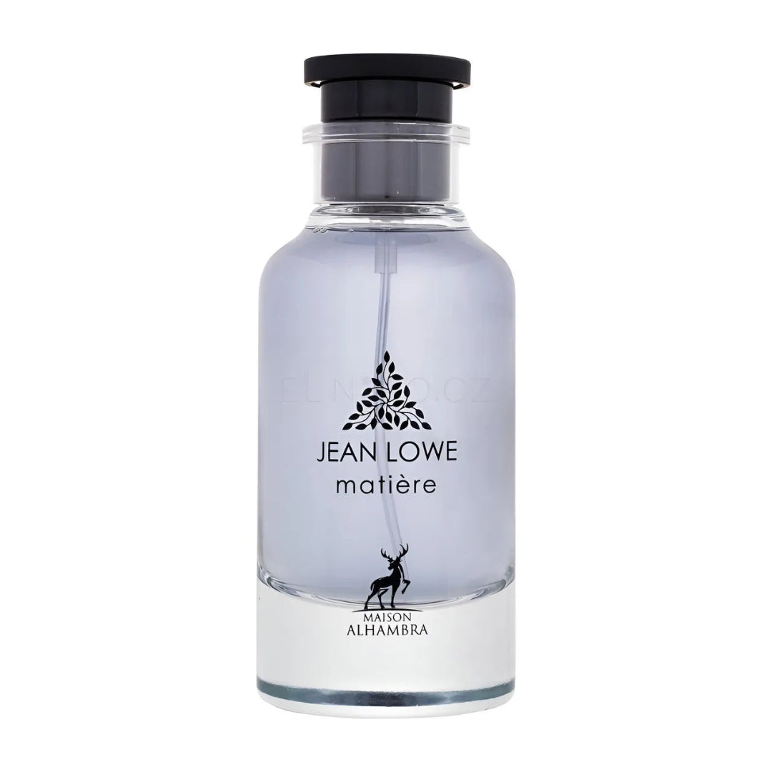 Jean Lowe matière perfume bottle on a white background