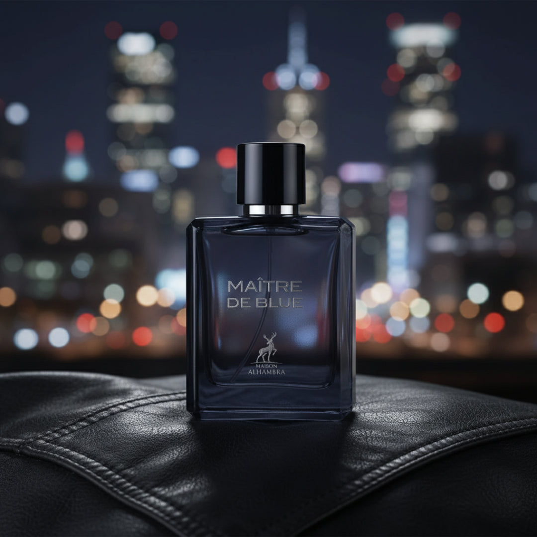 Maitre De Blue bersama jaket kulit – gaya maskulin Malaysia