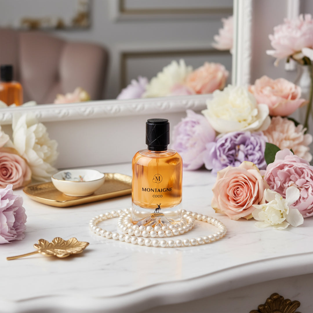 Montaigne Coco Maison Alhambra perfume vanity pearls soft floral women fragrance Malaysia