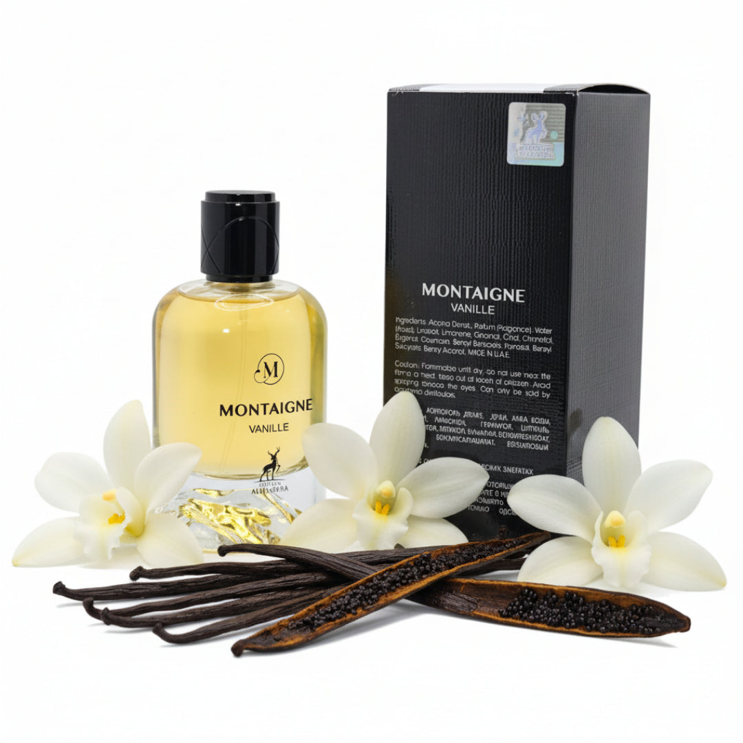Montaigne Vanille dengan bunga dan batang vanilla &ndash; bau sweet creamy Malaysia