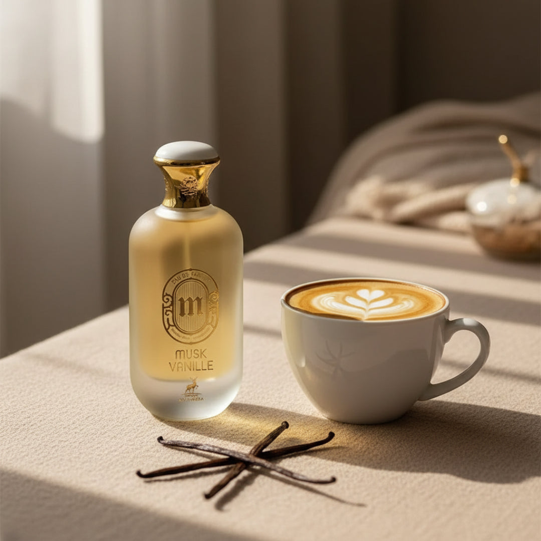 musk vanille kopi meja ruang tamu rumah malaysia