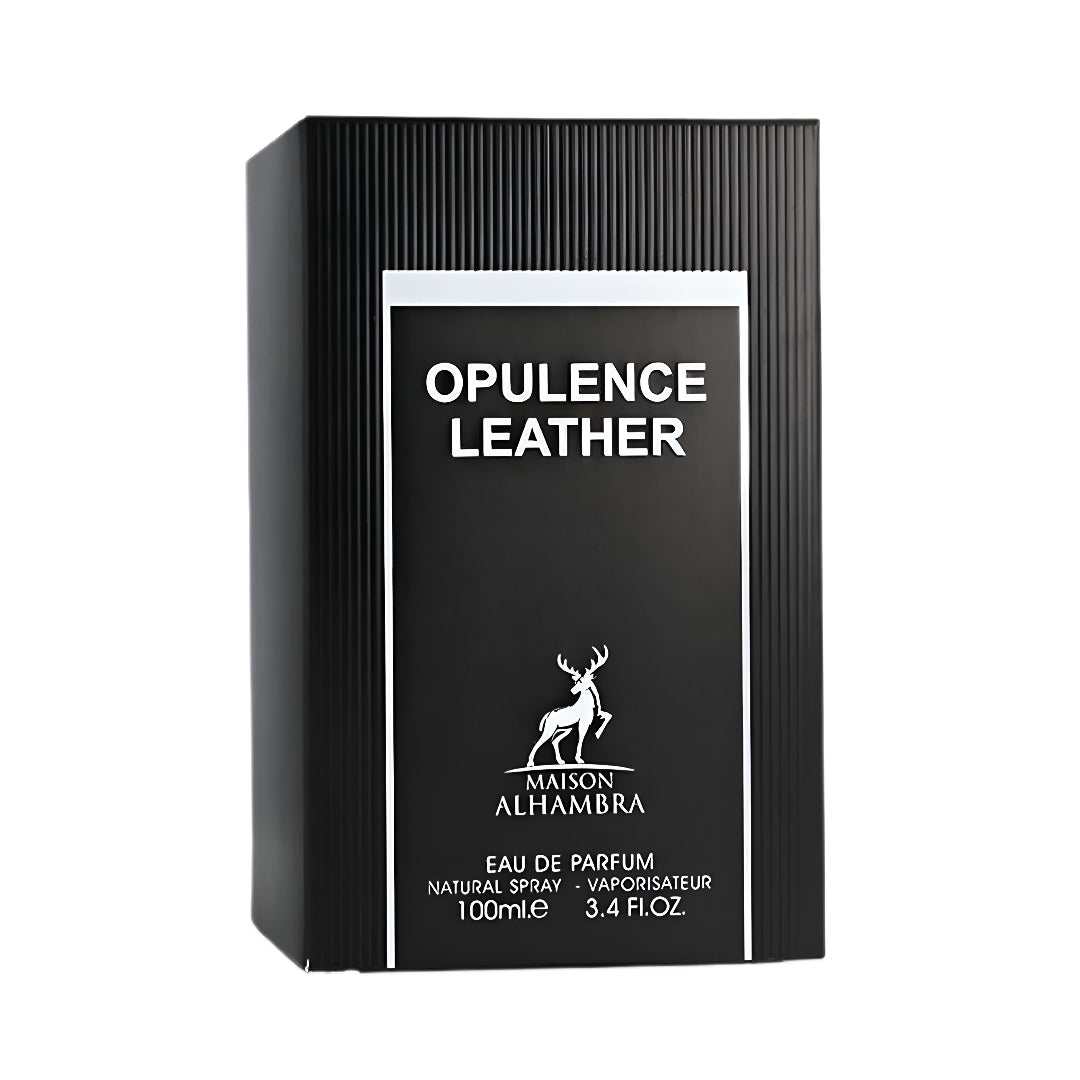 Opulence Leather Alhambra perfume lelaki aroma smoky woody bold sesuai event malam Malaysia