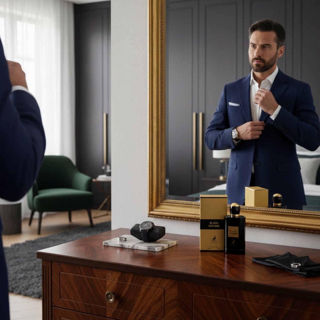 black origami lelaki cermin berpakaian rumah malaysia