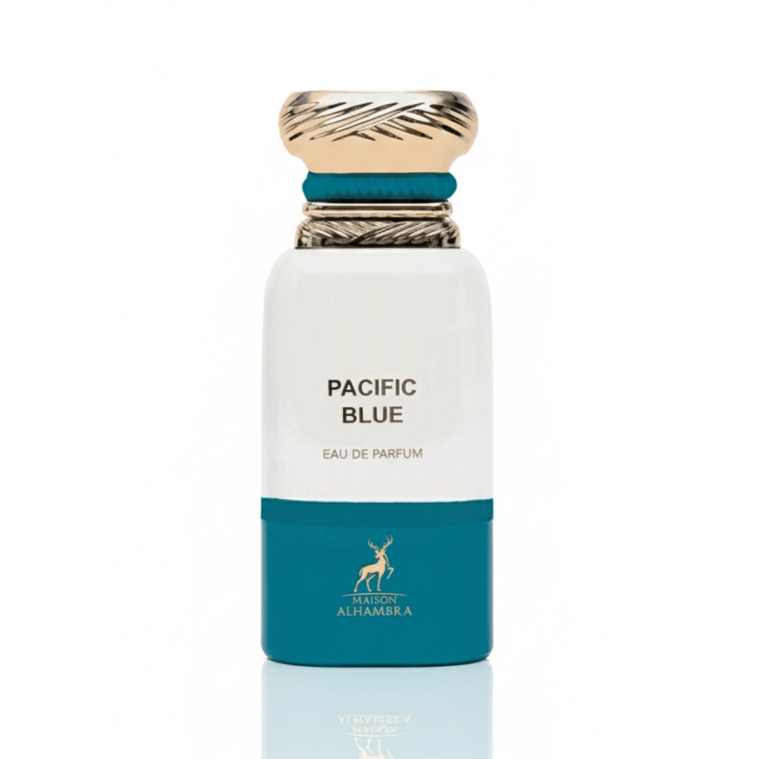 Botol Pacific Blue Alhambra wangian lelaki bau segar laut woody pilihan ramai Malaysia