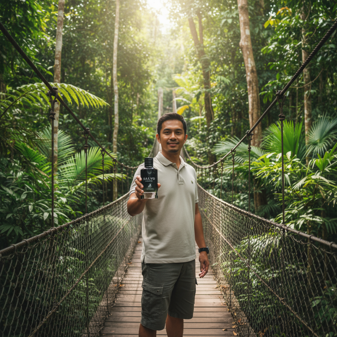 Salvo Intense di KL Forest Eco Park jambatan gantung