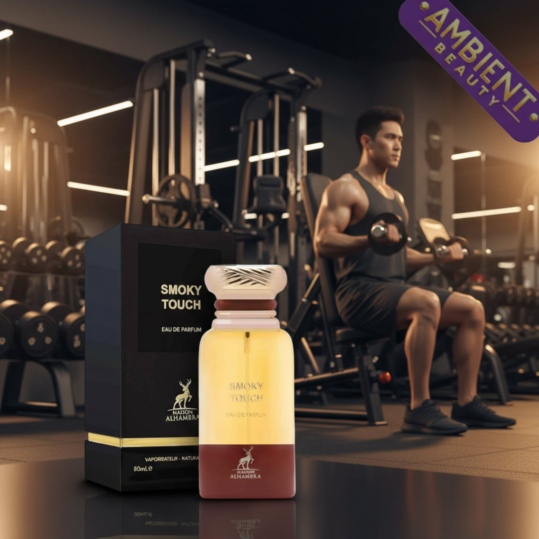 Smoky Touch di gym Malaysia dengan lelaki bersenam