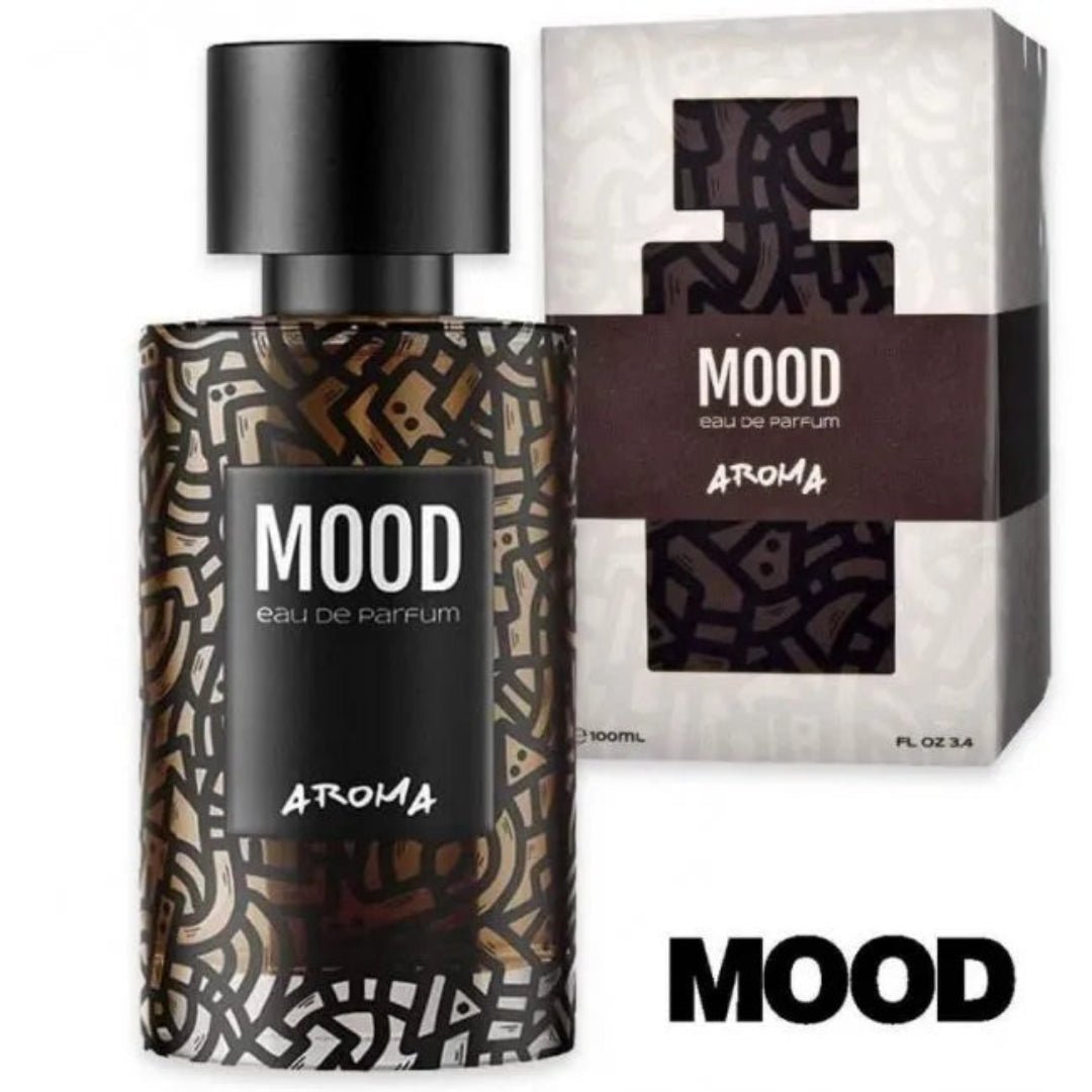 Mood Eau de Parfum bottle and packaging on a white background