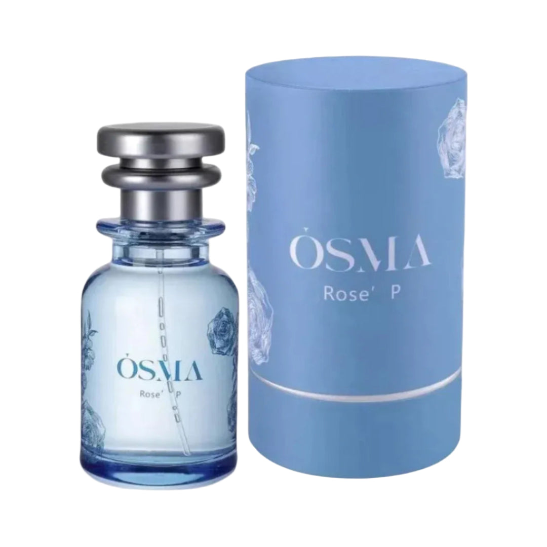 OSMA Rose P perfume bottle and packaging on a white background