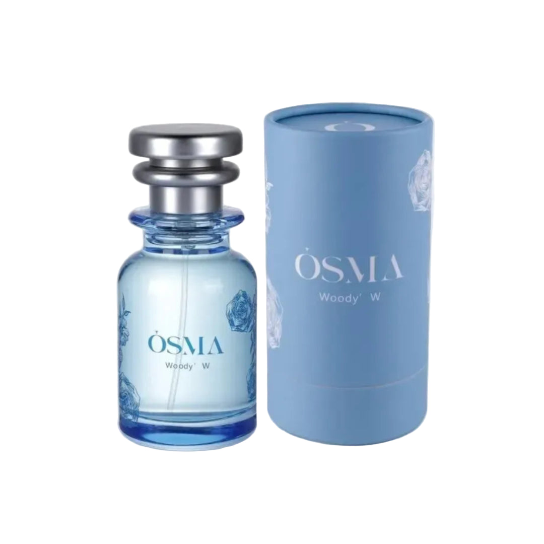 OSMA perfume bottle and packaging on a white background