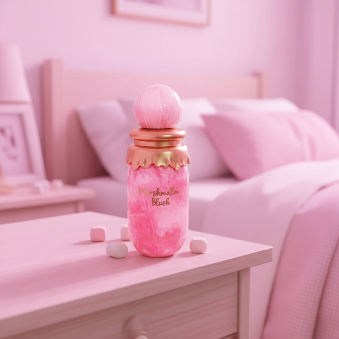 Marshmallow Blush di bilik tidur bercahaya pink lembut”