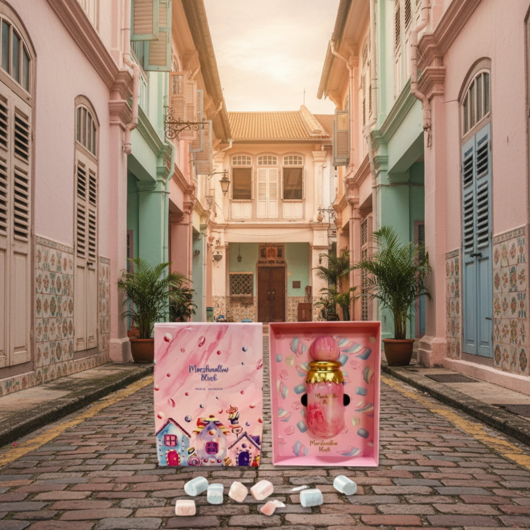 Marshmallow Blush di lorong pastel Penang &ndash; vibe sweet Malaysia