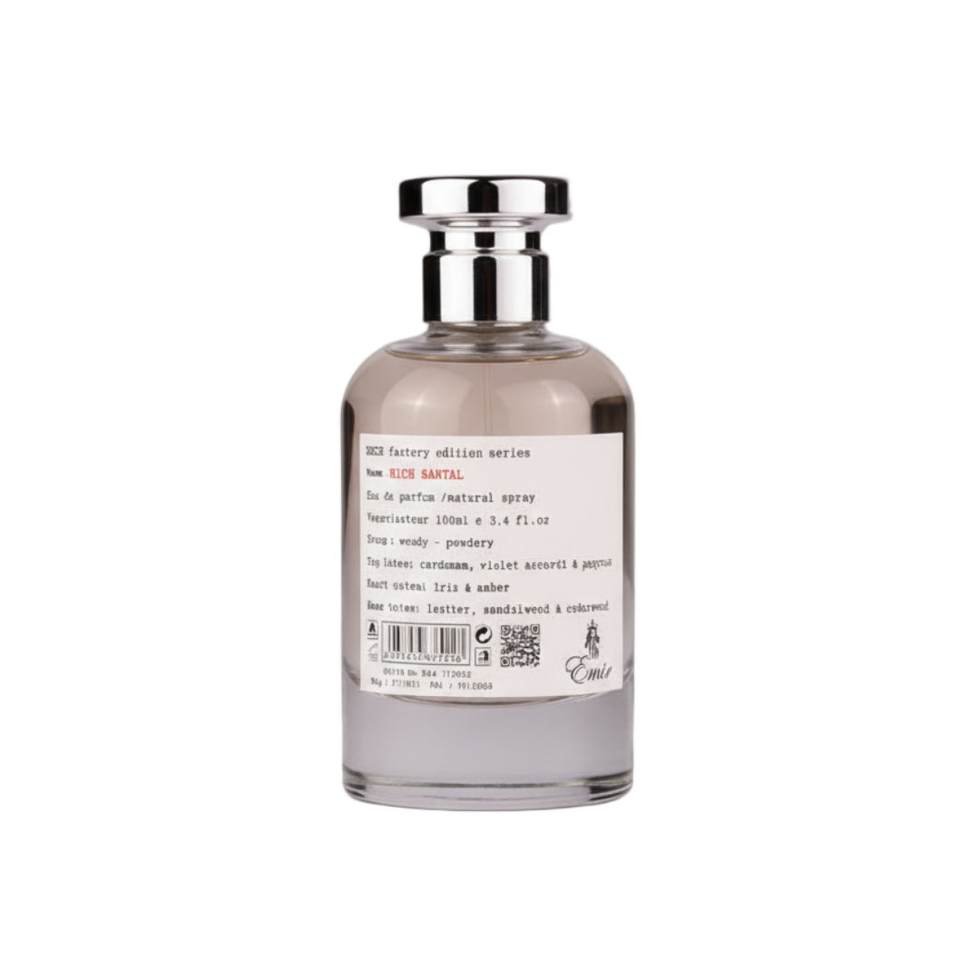 Botol Rich Santal Emir wangian bau sandalwood warm spicy pilihan ramai Malaysia