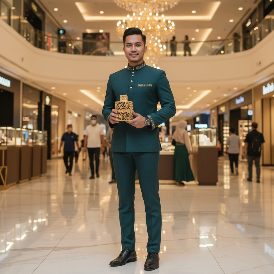 Lelaki Melayu stylish dengan Rayhaan Elixir di Pavilion KL