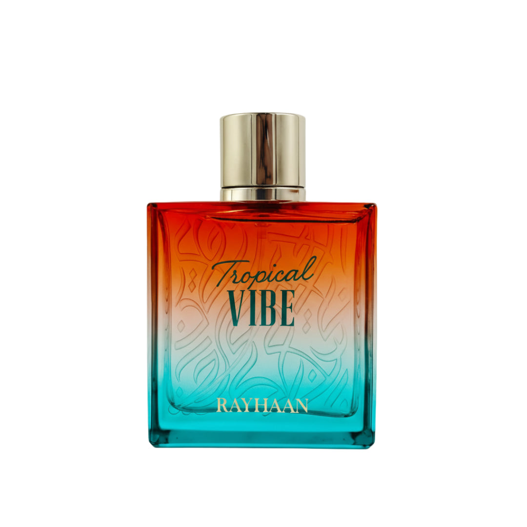 Rayhaan Tropical Vibe Eau de Parfum unisex fruity and tropical fragrance bottle