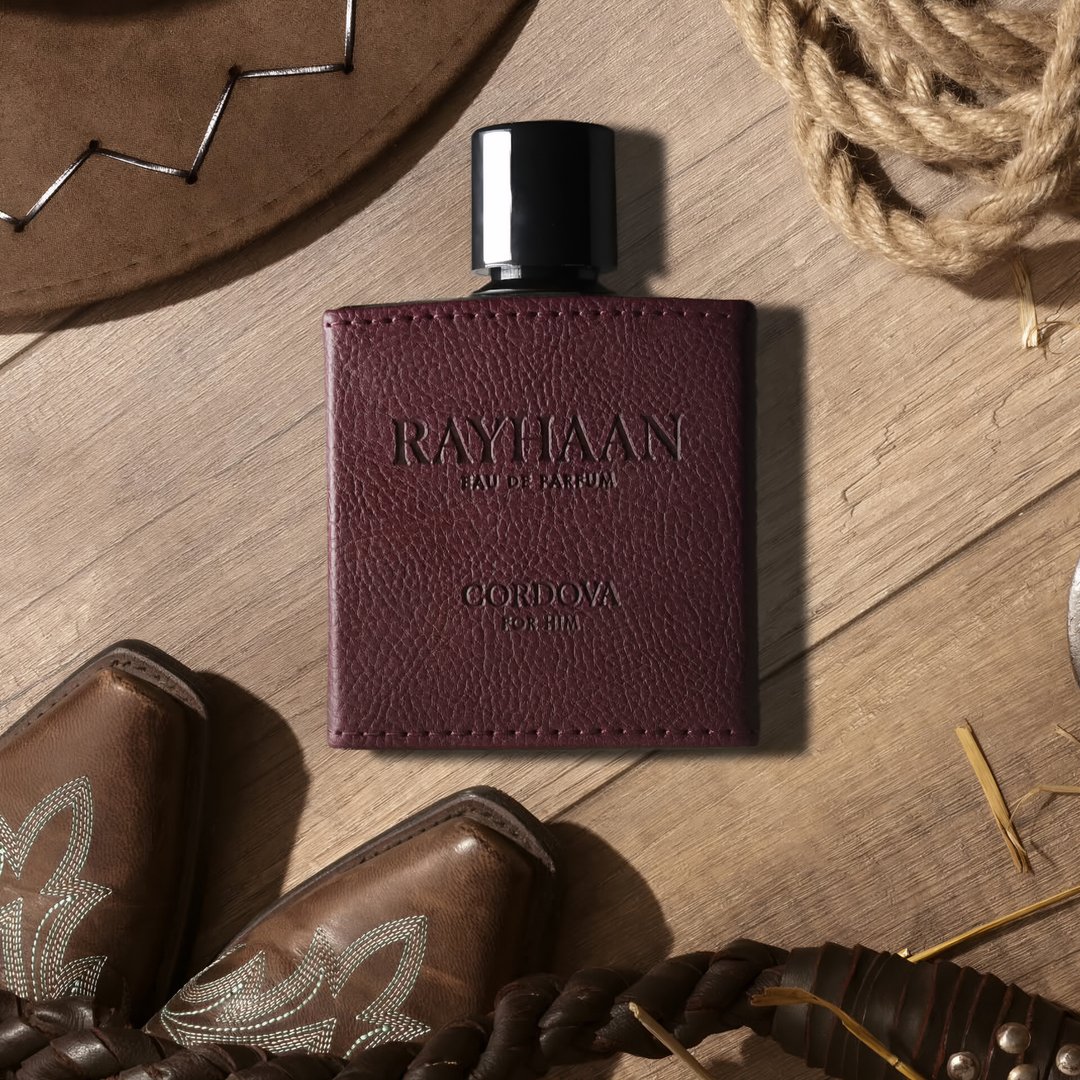 Rayhaan Rayhaan Leather Collection 100ml EDP &ndash; Corium, Dark Leather, Cordova feature on homepage bottle - view 7 - Premium fragrance collection Malaysia