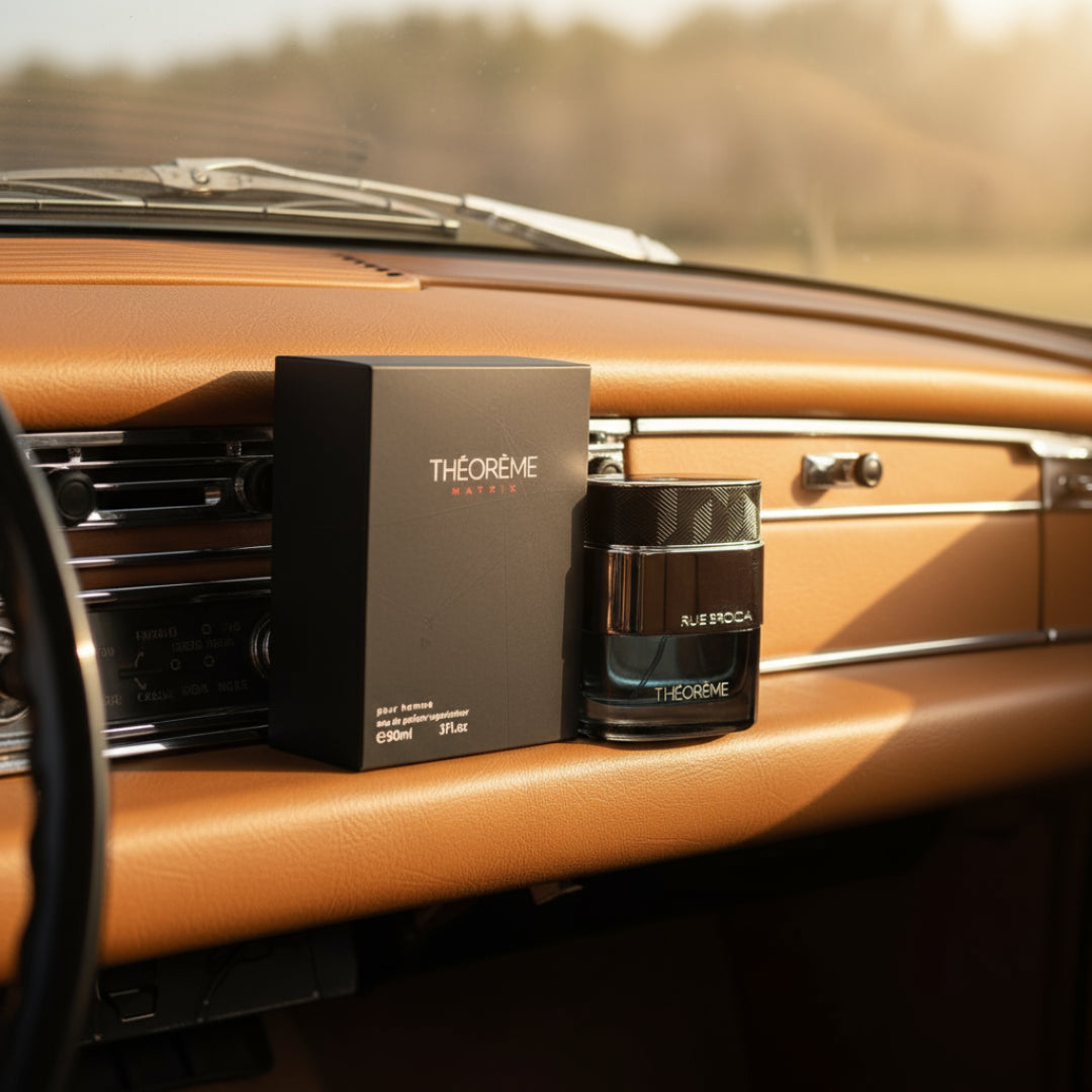 Theoreme Matrix by Rue Broca 90ml EDP bottle and box vintage car leather interior men fragrance Malaysia