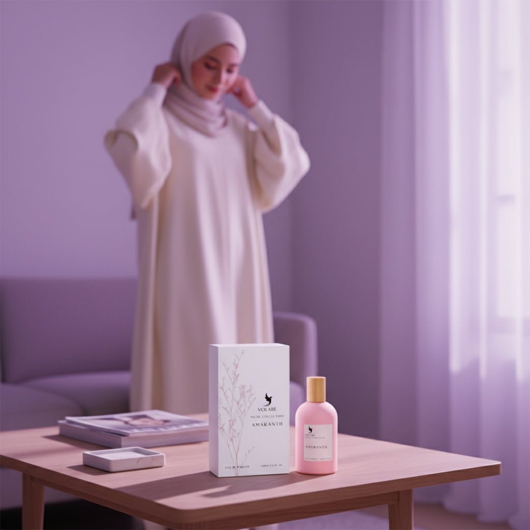 amaranth niche wanita melayu ruang tamu cahaya ungu