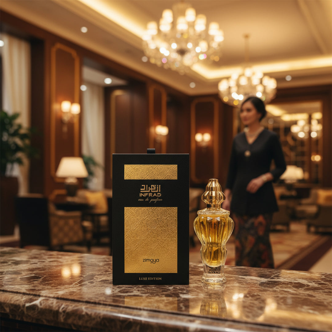 Infrad Luxe Zimaya di Mandarin Oriental KL lobi mewah dengan wanita Malaysia