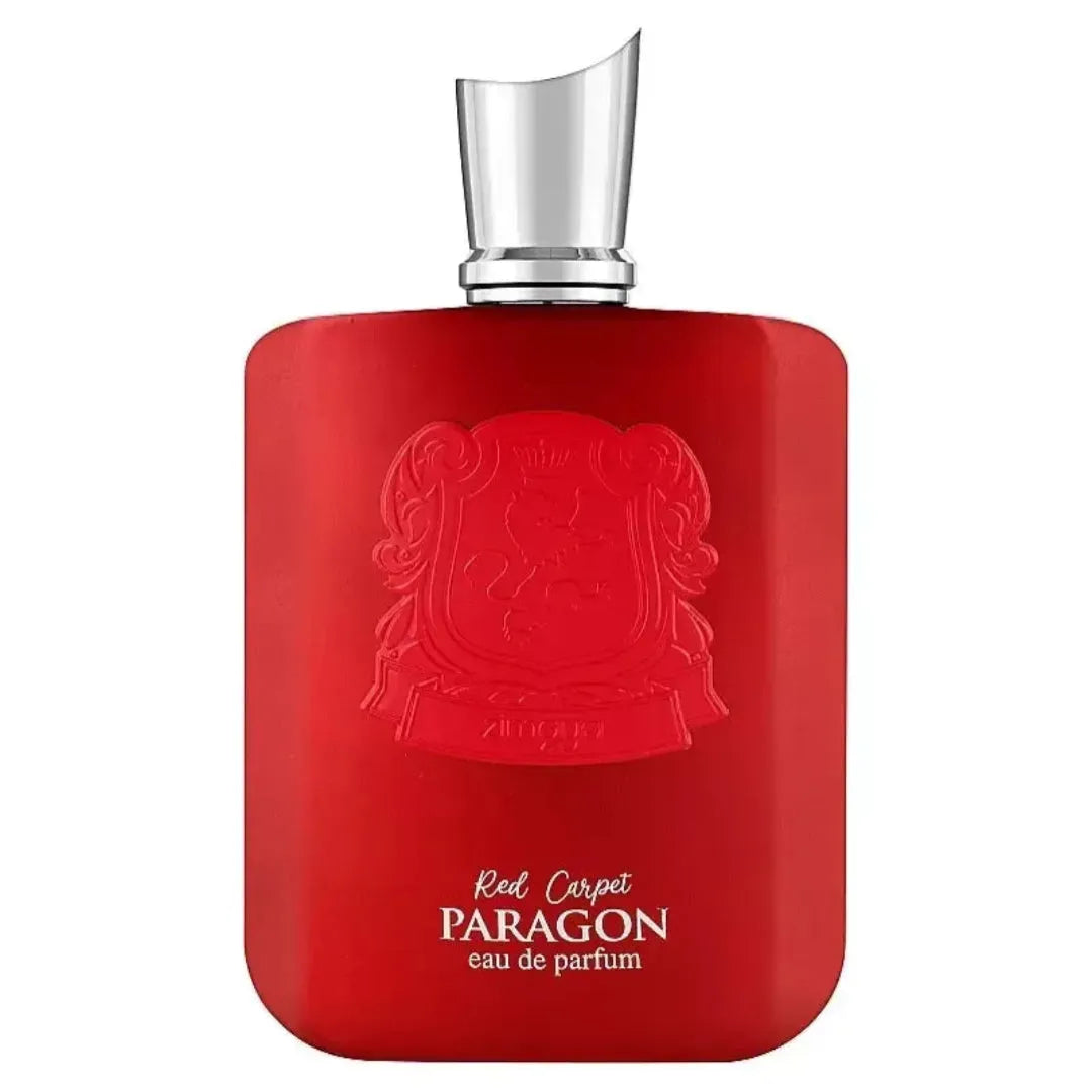 Botol Red Carpet Paragon Zimaya perfume lelaki maskulin aroma amber vanila kayu tahan lama Malaysia