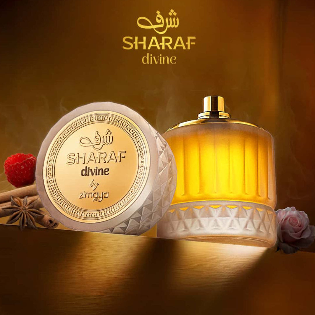 Wearing Sharaf Divine Zimaya unisex perfume – elegant amber woody extrait Malaysia