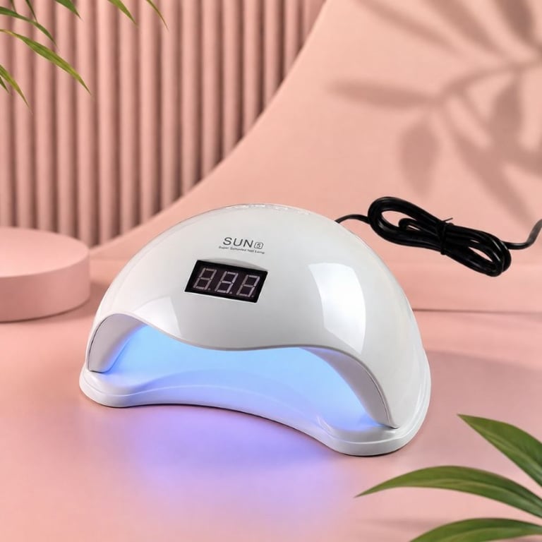 Cabine LED UV Branca Rosa 48W Para Unhas Gel Acrigel Secagem Rápida
