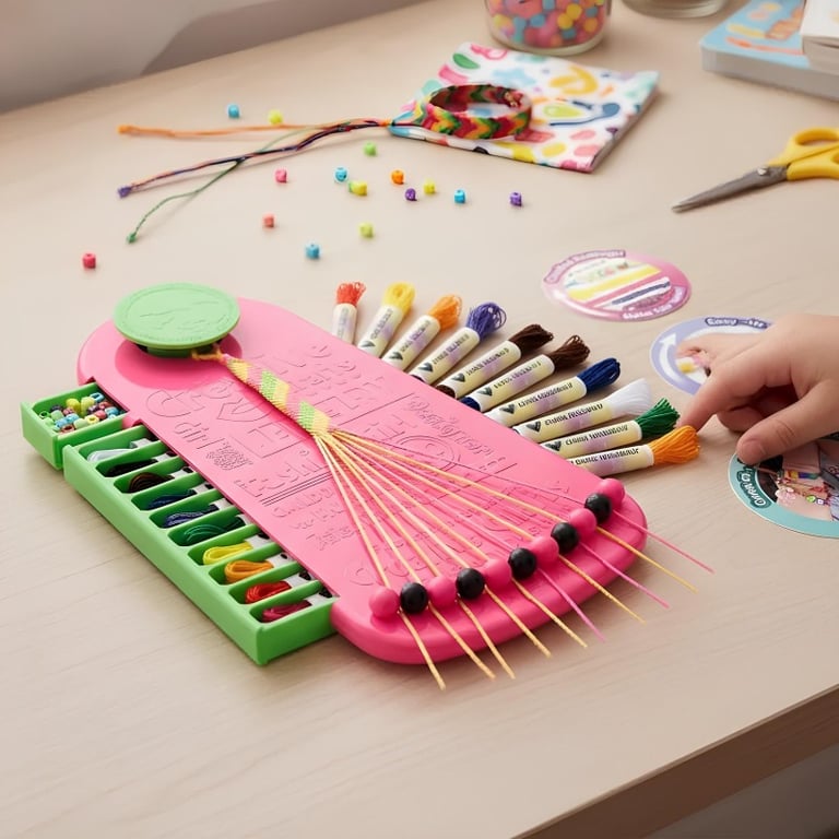 Kit Máquina Tecelagem De Fazer Pulseiras Com Acessórios