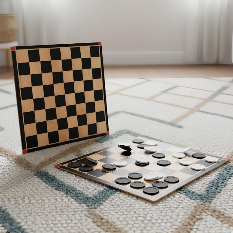 Jogo De Damas Com Tabuleiro De Madeira