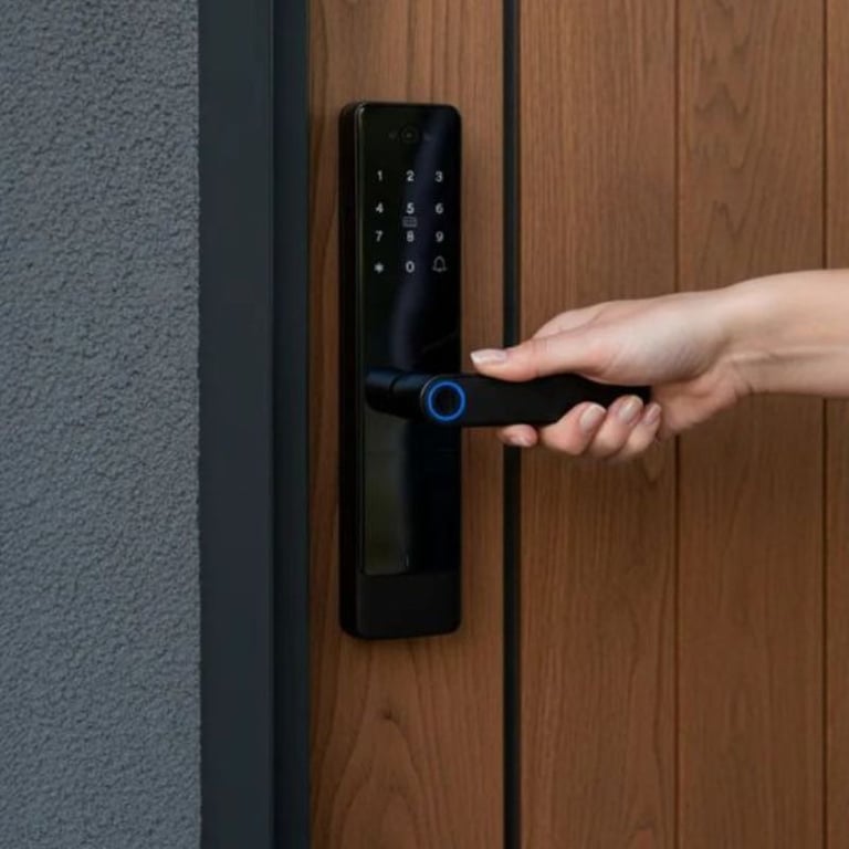 Fechadura Eletrônica Smart Com Câmera HD Biometria E Senha