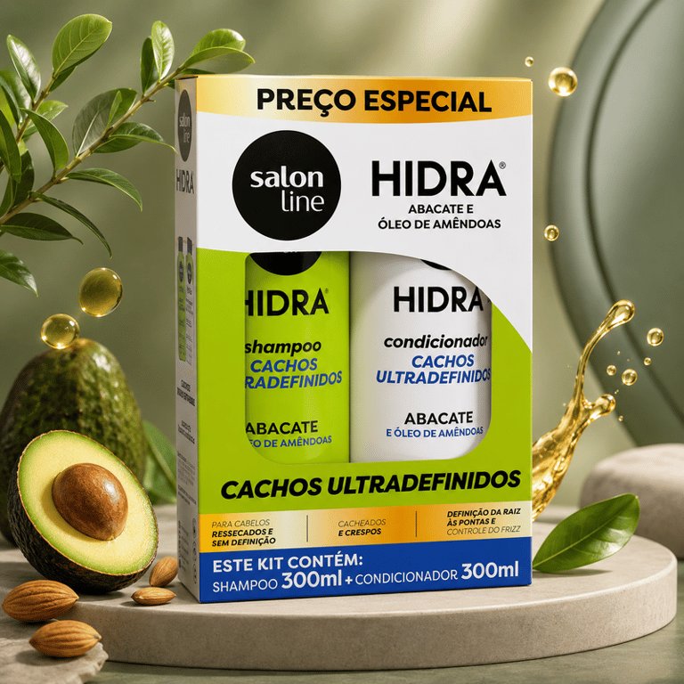 Kit Shampoo e Condicionador Hidra Cachos Ultradefinidos Salon Line 300ml