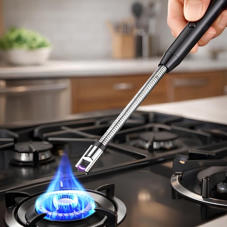 Acendedor De Fogão Elétrico Recarregável Usb Com Haste Flexível