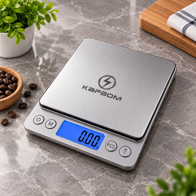 Balança De Precisão 3KG Digital Com Visor LCD Alta Precisão E Plataforma Em Aço Inox