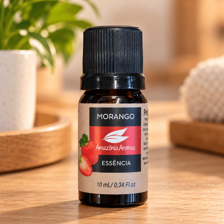Essência Oleosa Aromática de Morango 10ml Fragrância Doce e Frutada para Difusor e Aromatizador de Ambientes