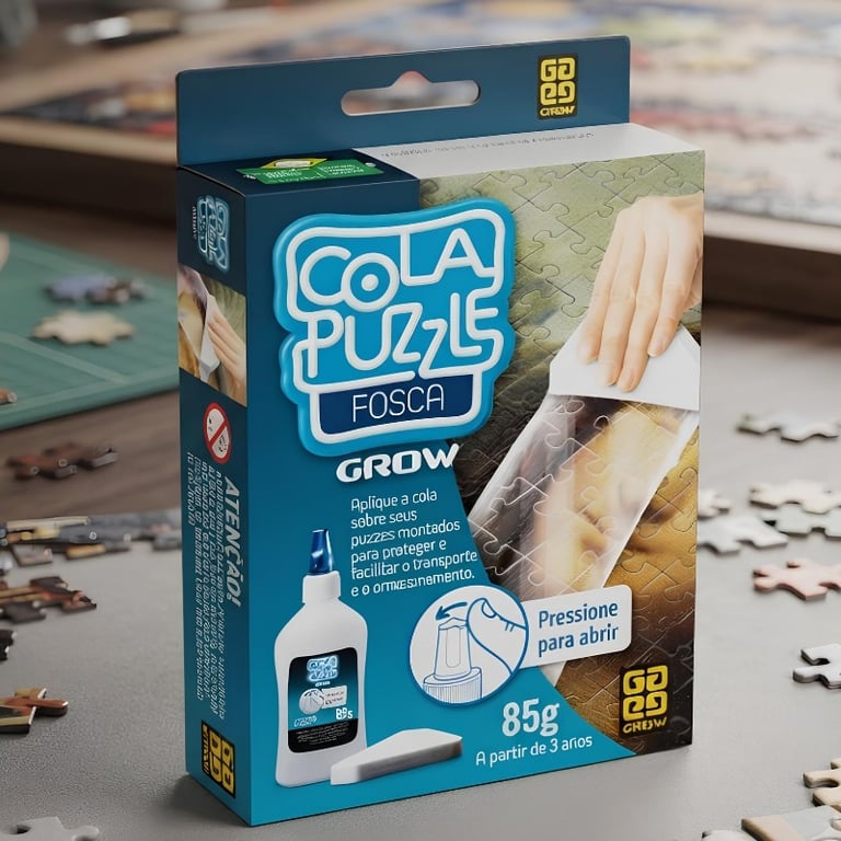 Cola Para Quebra Cabeça Acabamento Fosco 85g Com Aplicador