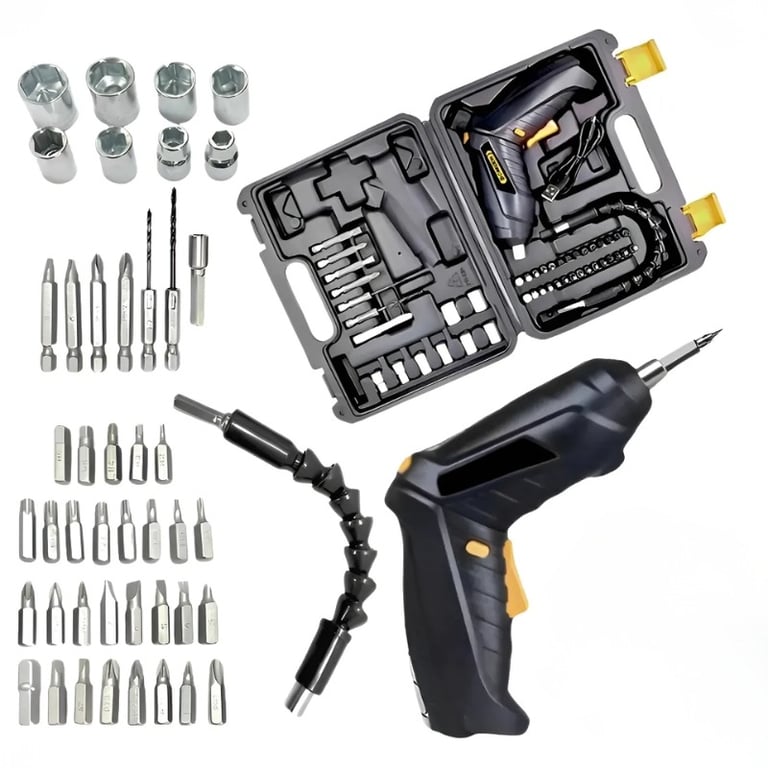 Kit Chave de Fenda Elétrica 47 Peças 