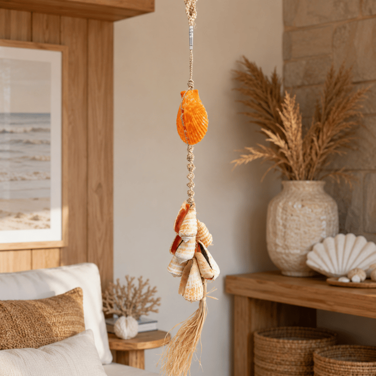 Enfeite Decorativo com Conchas Naturais Charme Litorâneo para sua Decoração