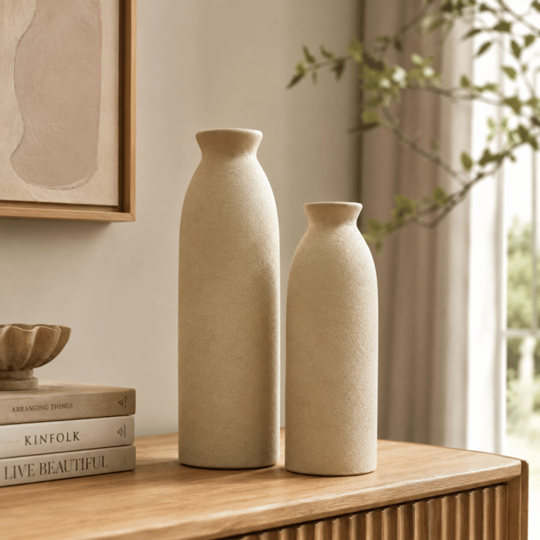 Vaso Decorativo em Cerâmica Texturizada Elegância e Sofisticação