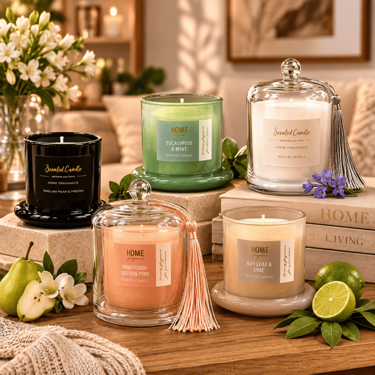 Vela Aromática Decorativa com Redoma de Vidro